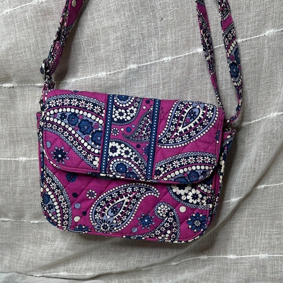 Vera Bradley Handbags - Vera Bradley Boysenberry Paisley the Rachel Crossbody Bag Designer Retired NWOT